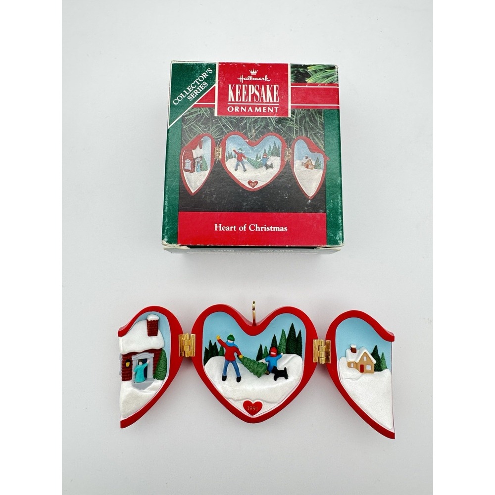 Vintage 1991 Hallmark Keepsake Heart Of Christmas Ornament Collector Series